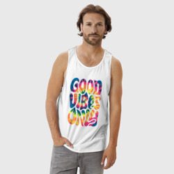 Мужская майка хлопок Good vibes only - фото 2