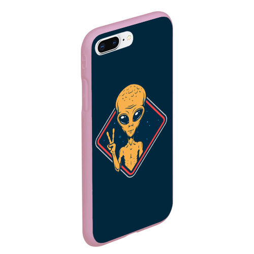 Чехол для iPhone 7Plus/8 Plus матовый НЛО / UFO, цвет розовый - фото 3