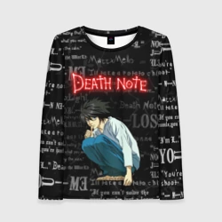 Женский лонгслив 3D Тетрадь смерти