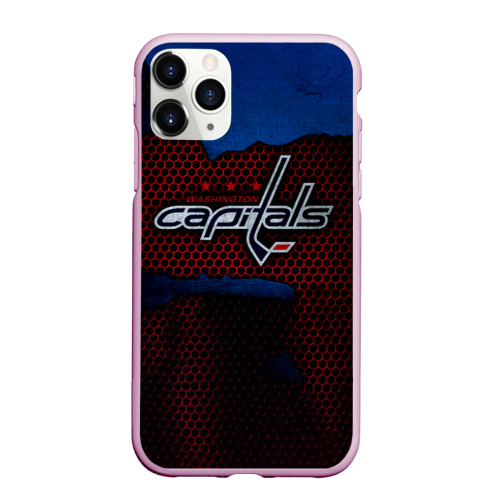 Чехол для iPhone 11 Pro Max матовый Washington Capitals, цвет розовый