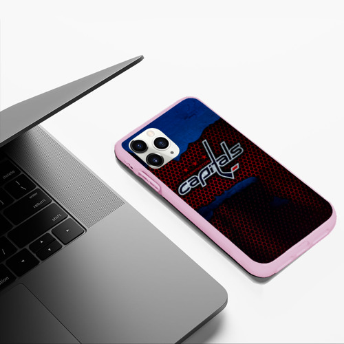 Чехол для iPhone 11 Pro Max матовый Washington Capitals, цвет розовый - фото 5