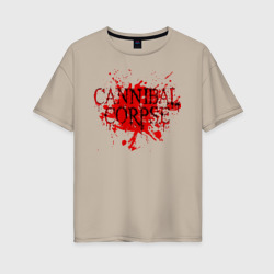 Женская футболка хлопок Oversize Cannibal Corpse