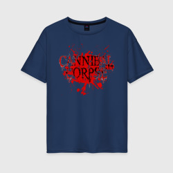 Женская футболка хлопок Oversize Cannibal Corpse