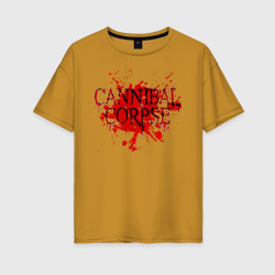 Женская футболка хлопок Oversize Cannibal Corpse