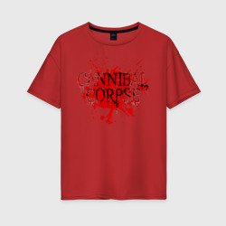 Женская футболка хлопок Oversize Cannibal Corpse