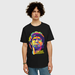 Мужская футболка хлопок Oversize Марадона - фото 2