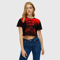 Женская футболка Crop-top 3D Cannibal Corpse - фото 2