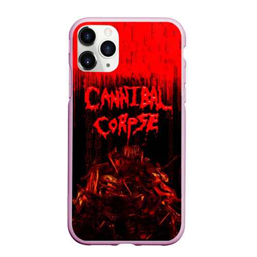Чехол для iPhone 11 Pro Max матовый Cannibal Corpse, цвет розовый