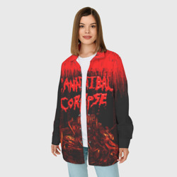 Женская рубашка oversize 3D Cannibal Corpse - фото 2