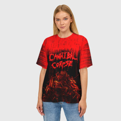 Женская футболка oversize 3D Cannibal Corpse - фото 2