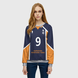 Женский свитшот 3D Karasuno 9 форма Карасуно - фото 2