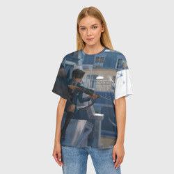 Женская футболка oversize 3D Пятый снайпер - фото 2