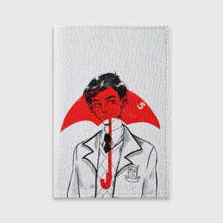 Обложка для паспорта матовая кожа Номер пять и его зонт