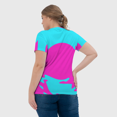 Женская футболка 3D с принтом Путешественник во времени, вид сзади #2
