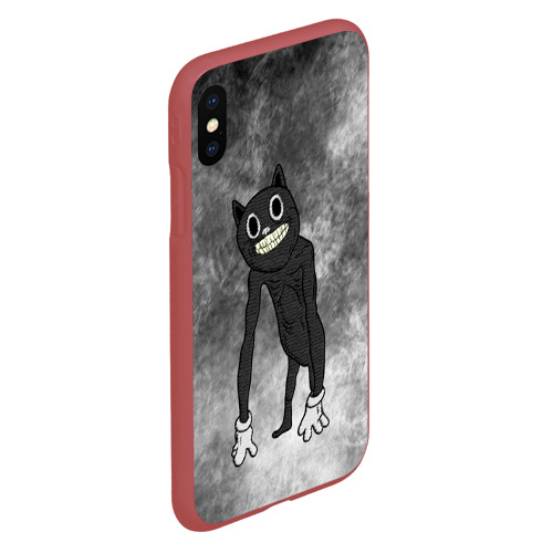 Чехол для iPhone XS Max матовый Cartoon cat, цвет красный - фото 3