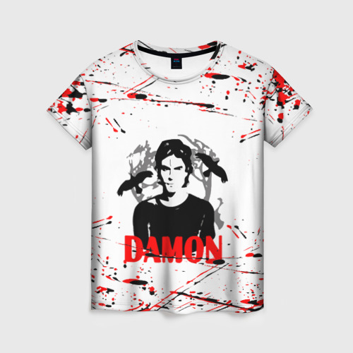 Женская футболка 3D с принтом Дневники вампира,, вид спереди #2