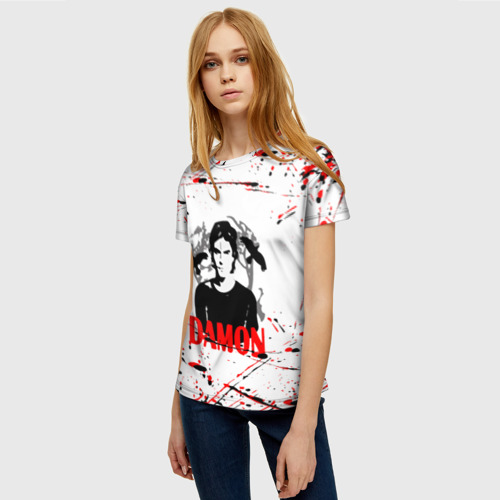 Женская футболка 3D с принтом Дневники вампира,, фото на моделе #1