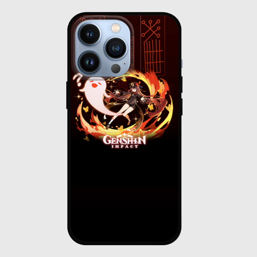 Чехол для iPhone 13 Pro с принтом Genshin Impact - Hu Tao, вид спереди #2