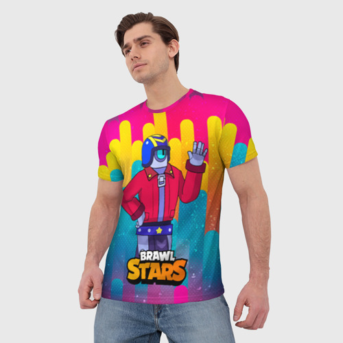 Мужская футболка 3D с принтом STU    Brawl Stars, фото на моделе #1