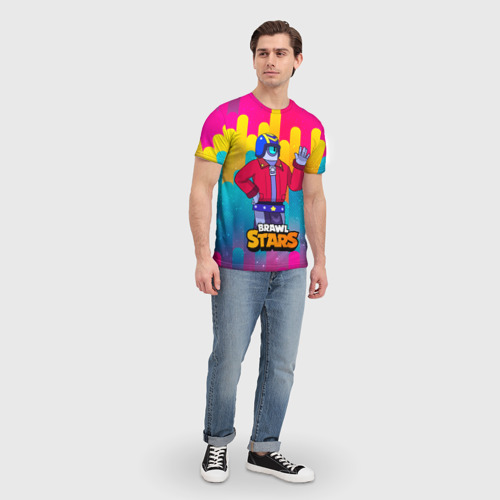 Мужская футболка 3D с принтом STU    Brawl Stars, вид сбоку #3