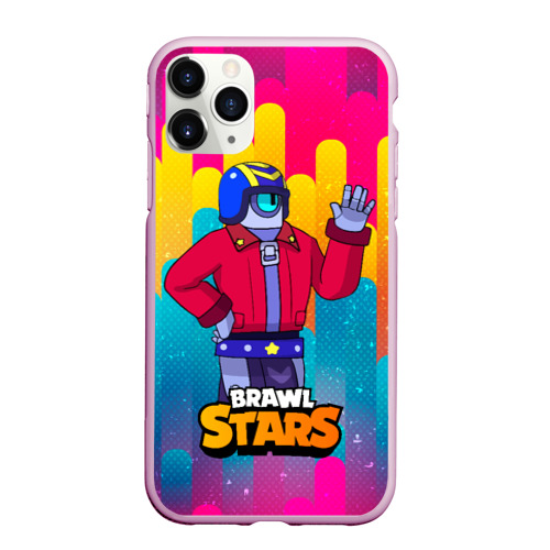 Чехол для iPhone 11 Pro Max матовый STU    Brawl Stars, цвет розовый