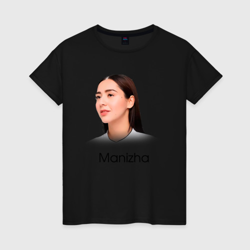 Женская футболка хлопок Манижа   певица, цвет черный