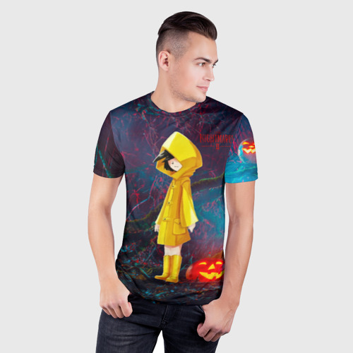 Мужская футболка 3D Slim с принтом Little   nightmares    2, фото на моделе #1