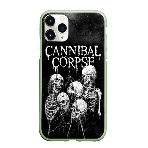 Чехол для iPhone 11 Pro матовый Cannibal Corpse, цвет салатовый