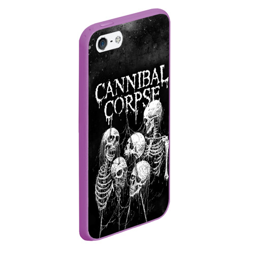 Чехол для iPhone 5/5S матовый Cannibal Corpse, цвет фиолетовый - фото 3