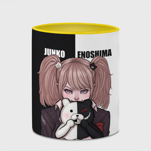 Кружка с полной запечаткой Monokuma Junko, цвет белый + желтый - фото 4