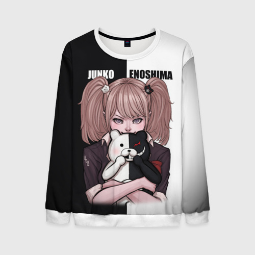 Мужской свитшот 3D Monokuma Junko, цвет белый