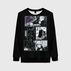 Женский свитшот 3D Сатору Гото Магическая битва