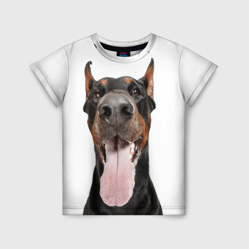 Детская футболка 3D Доберман Doberman, цвет 3D печать