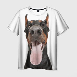 Мужская футболка 3D Доберман Doberman