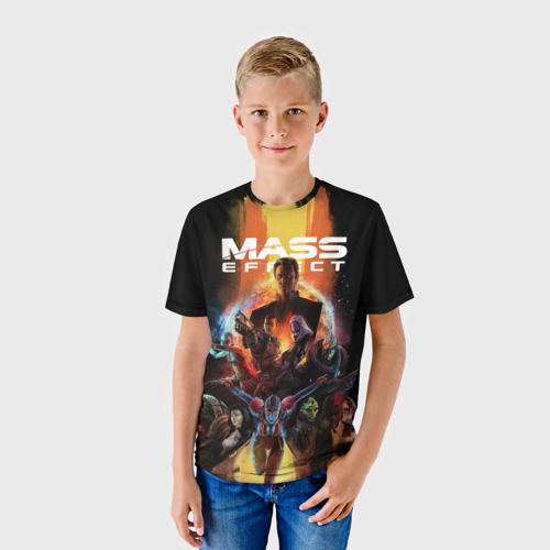 Детская футболка 3D с принтом Mass effect, фото на моделе #1