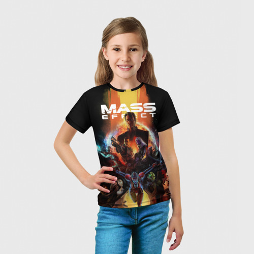 Детская футболка 3D с принтом Mass effect, вид сбоку #3