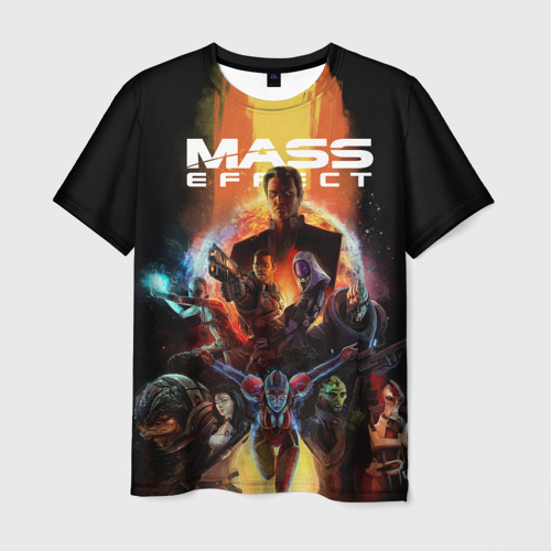 Мужская футболка с принтом Mass Effect, вид спереди №1