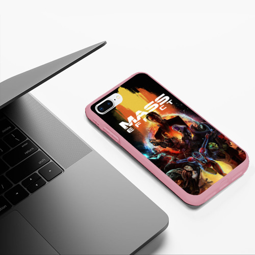 Чехол для iPhone 7Plus/8 Plus матовый Mass Effect, цвет баблгам - фото 5
