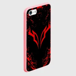 Чехол для iPhone 5/5S матовый Берсерк черно-красный - фото 2