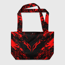 Пляжная сумка 3D Берсерк черно-красный