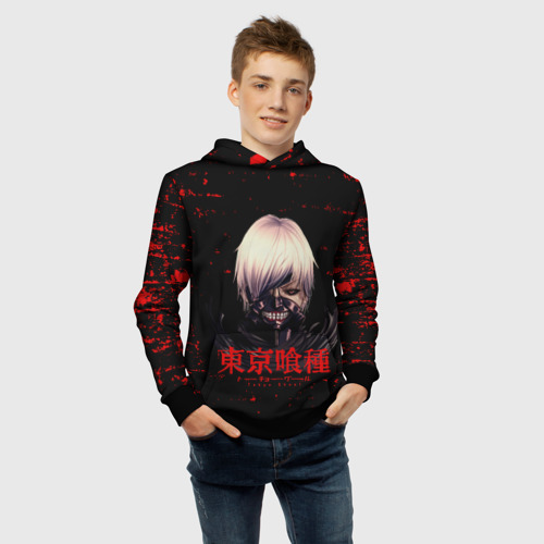 Детская толстовка 3D Tokyo Kaneki, цвет черный - фото 6