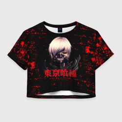 Женская футболка Crop-top 3D Tokyo Kaneki