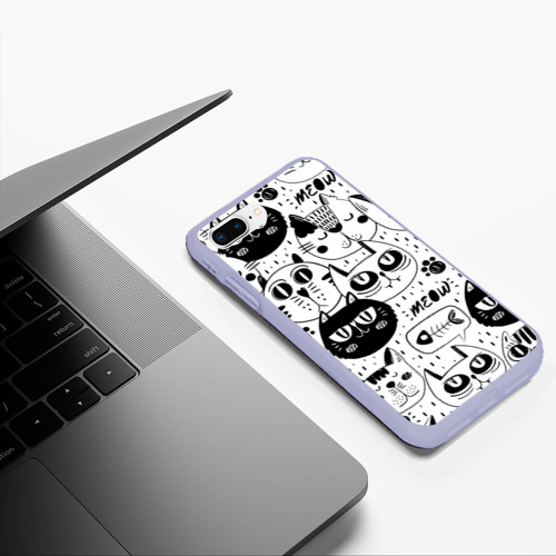 Чехол для iPhone 7Plus/8 Plus матовый с принтом Кошки, фото #5