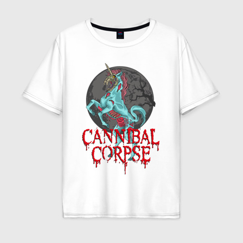 Мужская футболка хлопок Oversize Cannibal Corpse Труп Каннибала, цвет белый