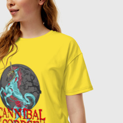Женская футболка хлопок Oversize Cannibal Corpse Труп Каннибала - фото 2