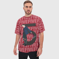Мужская футболка oversize 3D Five doctor - фото 2