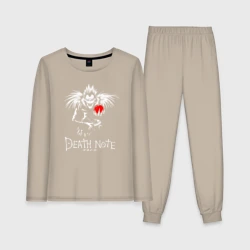 Женская пижама с лонгсливом хлопок Скушай яблочко