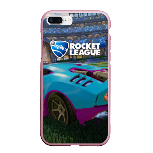 Чехол для iPhone 7Plus/8 Plus матовый Rocket League, цвет розовый