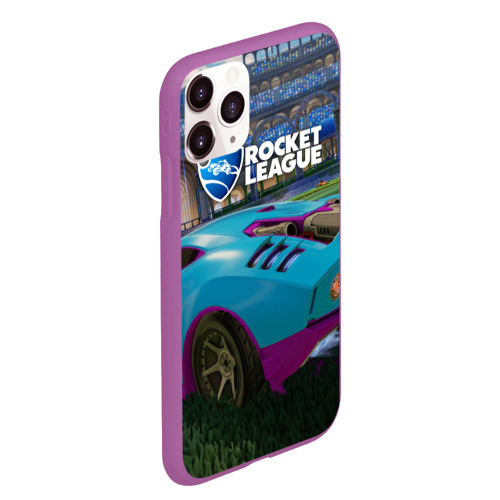 Чехол для iPhone 11 Pro Max матовый Rocket League, цвет фиолетовый - фото 3