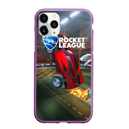 Чехол для iPhone 11 Pro Max матовый Rocket League, цвет фиолетовый